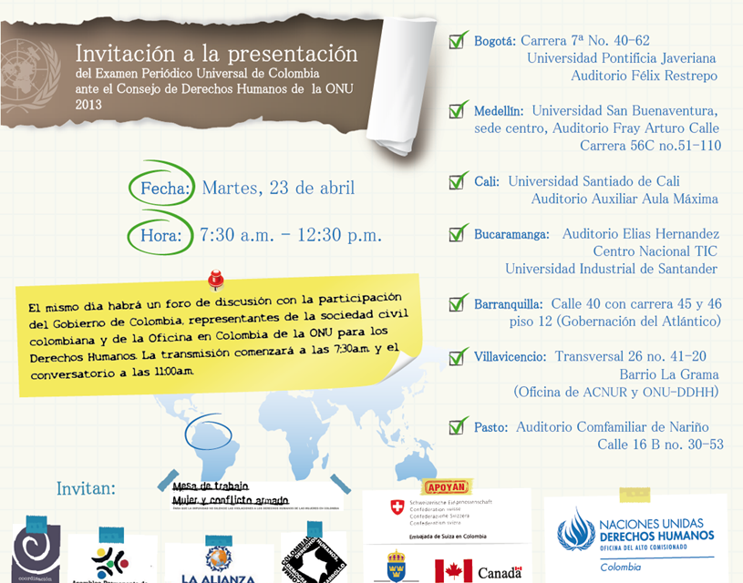 Presentación del Examen Periódico Universal de Colombia ante la ONU
