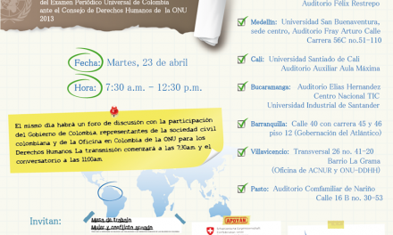 Presentación del Examen Periódico Universal de Colombia ante la ONU