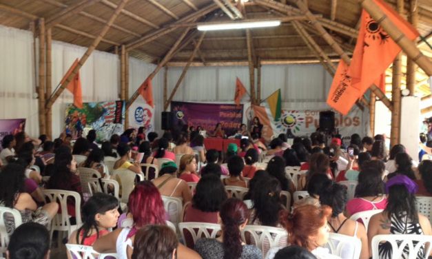 Primer encuentro nacional de mujeres del congreso de los Pueblos: compañeras Berta Cáceres y Maricela Tombé