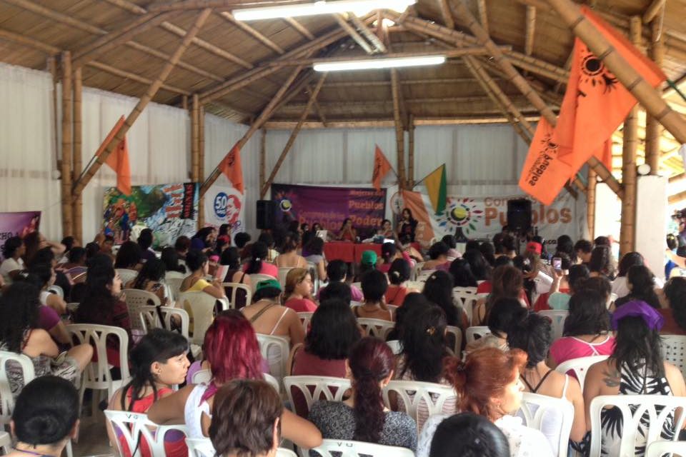 Primer encuentro nacional de mujeres del congreso de los Pueblos: compañeras Berta Cáceres y Maricela Tombé