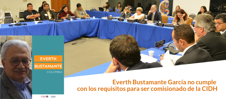 Everth Bustamante García no cumple con los requisitos para ser comisionado de la CIDH
