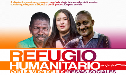 Líderes y lideresas sociales de toda Colombia llegaron a Bogotá para instalar el Refugio Humanitario por la vida