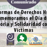 Plataformas de DDHH conmemoramos el Día de la Memoria y Solidaridad con las Víctimas