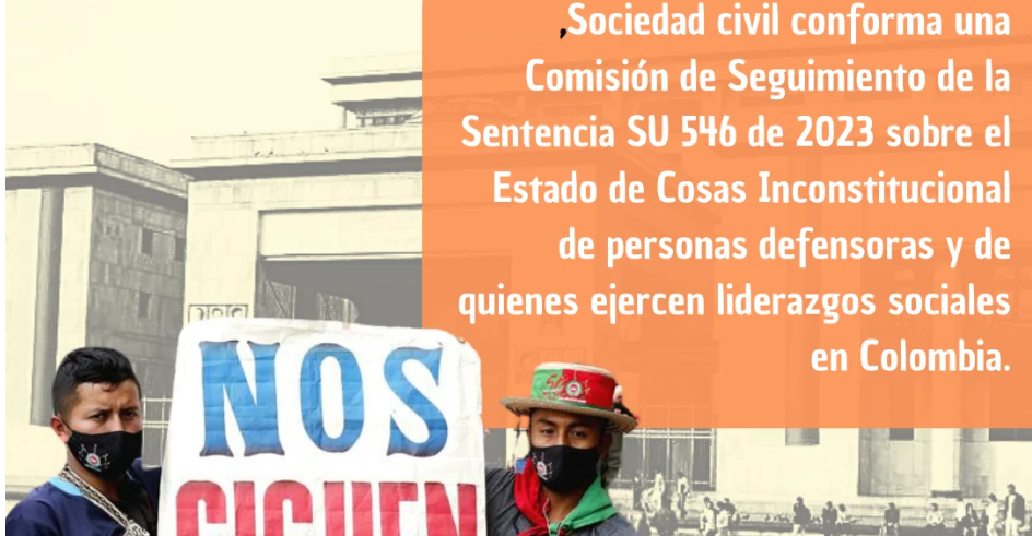 Sociedad civil hará seguimiento a sentencia que cobija a personas defensoras y liderazgos sociales en Colombia