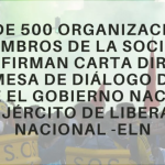 Carta a la mesa de diálogos de paz entre el Gobierno Nacional y el ELN