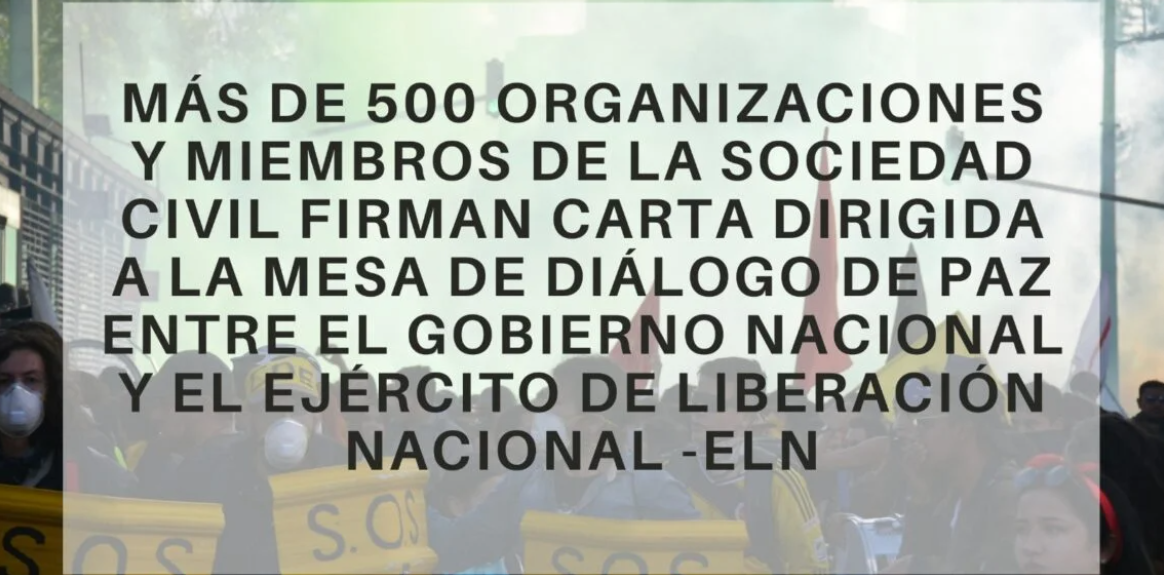 Carta a la mesa de diálogos de paz entre el Gobierno Nacional y el ELN